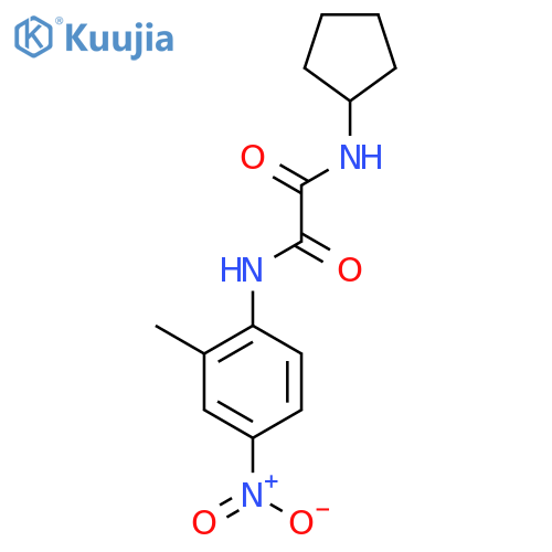 N-cyclopentyl-N'-(2-methyl-4-nitrophenyl)ethanediamide structure