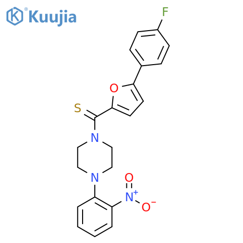 1-5-(4-fluorophenyl)furan-2-carbothioyl-4-(2-nitrophenyl)piperazine structure