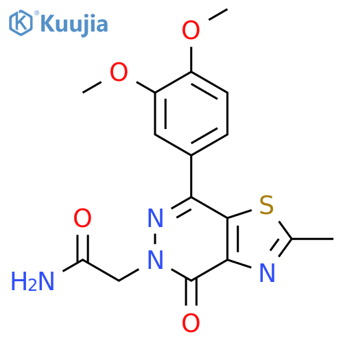 2-7-(3,4-dimethoxyphenyl)-2-methyl-4-oxo-4H,5H-1,3thiazolo4,5-dpyridazin-5-ylacetamide structure