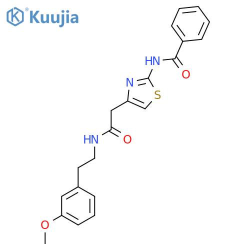 N-4-({2-(3-methoxyphenyl)ethylcarbamoyl}methyl)-1,3-thiazol-2-ylbenzamide structure