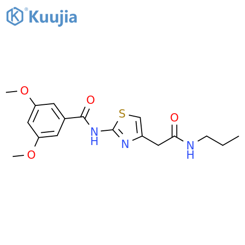 3,5-dimethoxy-N-{4-(propylcarbamoyl)methyl-1,3-thiazol-2-yl}benzamide structure