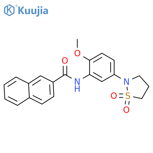 N-5-(1,1-dioxo-1lambda6,2-thiazolidin-2-yl)-2-methoxyphenylnaphthalene-2-carboxamide structure