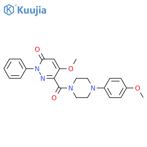 5-methoxy-6-4-(4-methoxyphenyl)piperazine-1-carbonyl-2-phenyl-2,3-dihydropyridazin-3-one structure