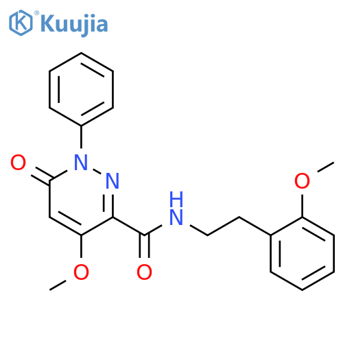 4-methoxy-N-2-(2-methoxyphenyl)ethyl-6-oxo-1-phenyl-1,6-dihydropyridazine-3-carboxamide structure