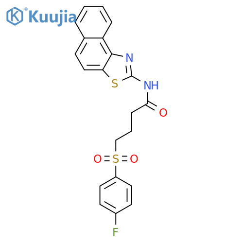 4-(4-fluorobenzenesulfonyl)-N-{naphtho1,2-d1,3thiazol-2-yl}butanamide structure