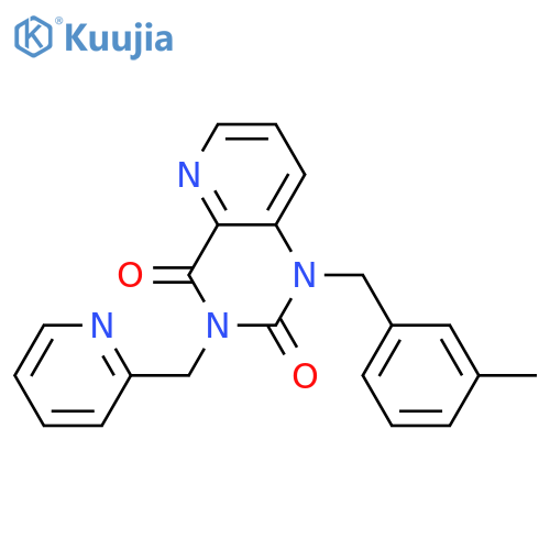 1-(3-methylphenyl)methyl-3-(pyridin-2-yl)methyl-1H,2H,3H,4H-pyrido3,2-dpyrimidine-2,4-dione structure