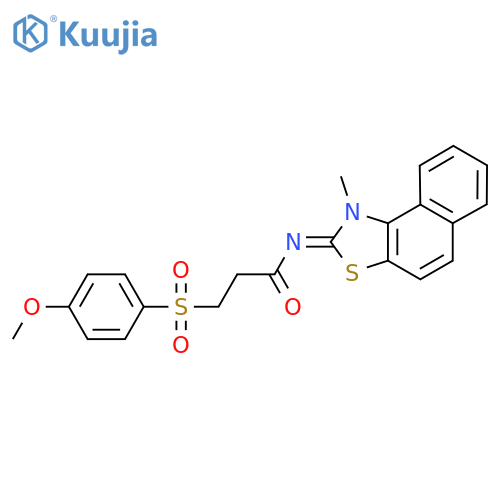 3-(4-methoxybenzenesulfonyl)-N-(2E)-1-methyl-1H,2H-naphtho1,2-d1,3thiazol-2-ylidenepropanamide structure