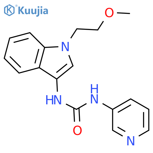 3-1-(2-methoxyethyl)-1H-indol-3-yl-1-(pyridin-3-yl)urea structure