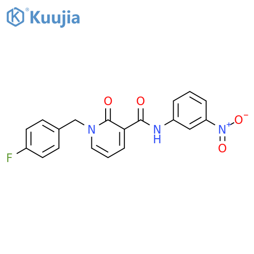 1-(4-fluorophenyl)methyl-N-(3-nitrophenyl)-2-oxo-1,2-dihydropyridine-3-carboxamide structure