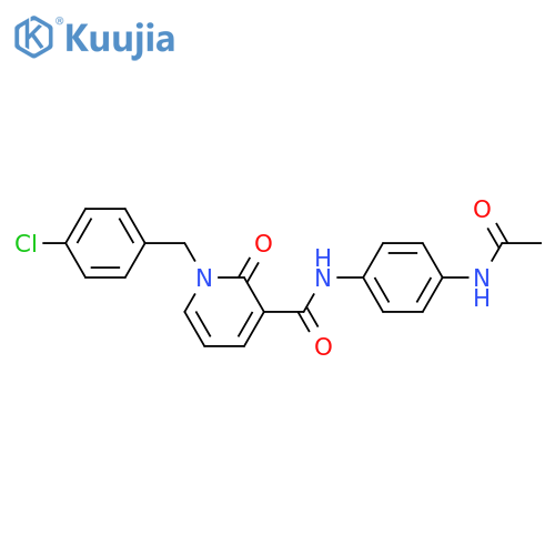 1-(4-chlorophenyl)methyl-N-(4-acetamidophenyl)-2-oxo-1,2-dihydropyridine-3-carboxamide structure