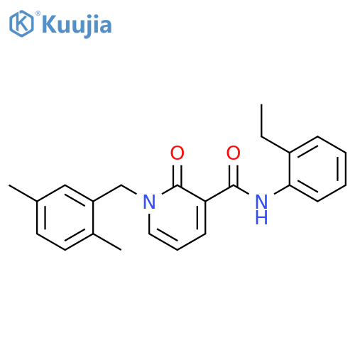 1-(2,5-dimethylphenyl)methyl-N-(2-ethylphenyl)-2-oxo-1,2-dihydropyridine-3-carboxamide structure