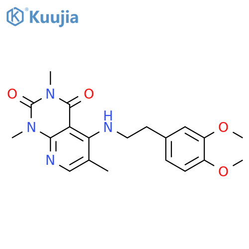 5-{2-(3,4-dimethoxyphenyl)ethylamino}-1,3,6-trimethyl-1H,2H,3H,4H-pyrido2,3-dpyrimidine-2,4-dione structure