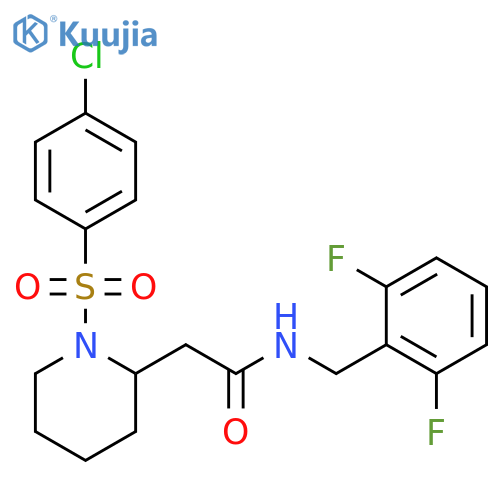 2-1-(4-chlorobenzenesulfonyl)piperidin-2-yl-N-(2,6-difluorophenyl)methylacetamide structure