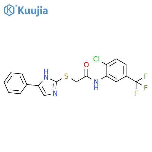 N-2-chloro-5-(trifluoromethyl)phenyl-2-(5-phenyl-1H-imidazol-2-yl)sulfanylacetamide structure