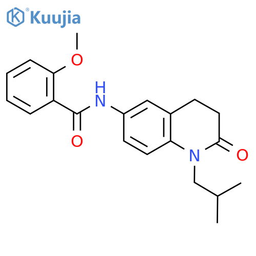 2-methoxy-N-1-(2-methylpropyl)-2-oxo-1,2,3,4-tetrahydroquinolin-6-ylbenzamide structure