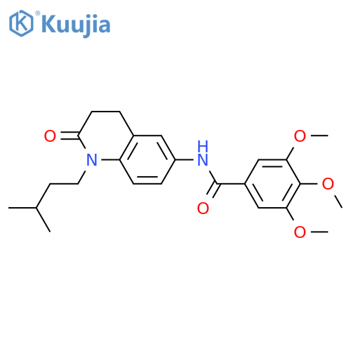 3,4,5-trimethoxy-N-1-(3-methylbutyl)-2-oxo-1,2,3,4-tetrahydroquinolin-6-ylbenzamide structure