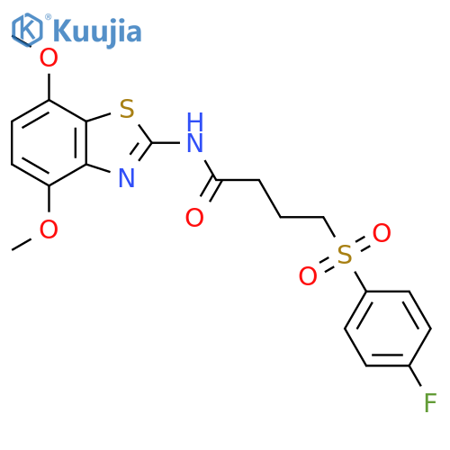 N-(4,7-dimethoxy-1,3-benzothiazol-2-yl)-4-(4-fluorobenzenesulfonyl)butanamide structure
