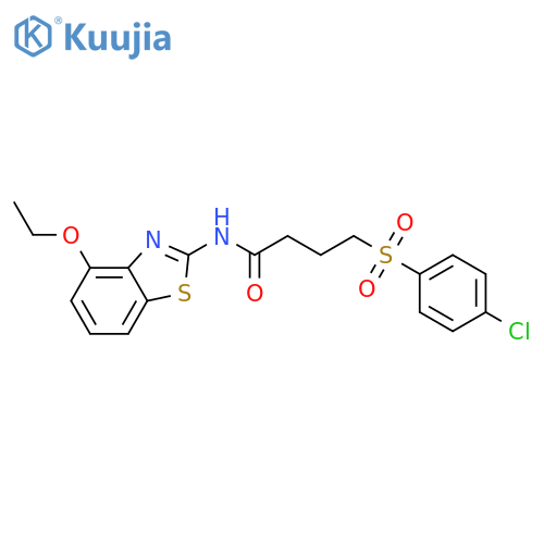 4-(4-chlorobenzenesulfonyl)-N-(4-ethoxy-1,3-benzothiazol-2-yl)butanamide structure