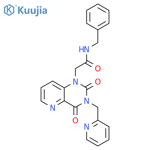 N-benzyl-2-{2,4-dioxo-3-(pyridin-2-yl)methyl-1H,2H,3H,4H-pyrido3,2-dpyrimidin-1-yl}acetamide structure