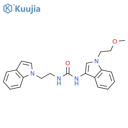 1-2-(1H-indol-1-yl)ethyl-3-1-(2-methoxyethyl)-1H-indol-3-ylurea structure