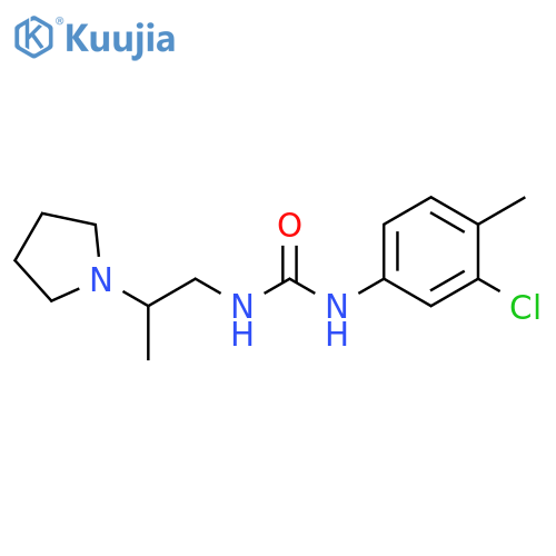 1-(3-chloro-4-methylphenyl)-3-2-(pyrrolidin-1-yl)propylurea structure