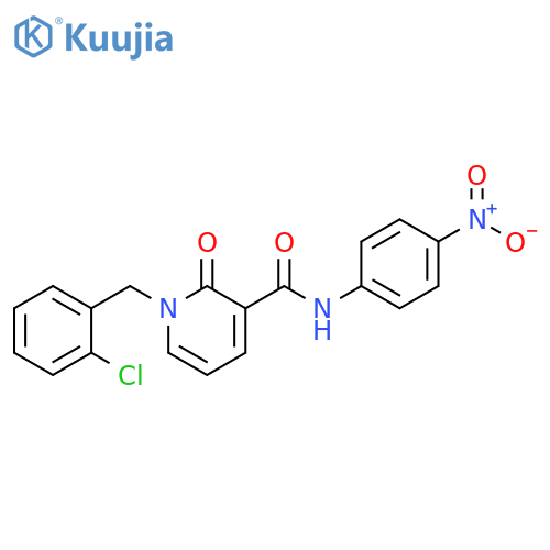 1-(2-chlorophenyl)methyl-N-(4-nitrophenyl)-2-oxo-1,2-dihydropyridine-3-carboxamide structure
