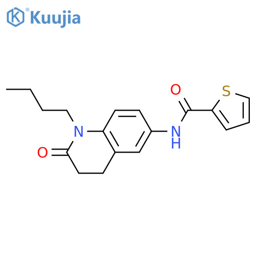 N-(1-butyl-2-oxo-1,2,3,4-tetrahydroquinolin-6-yl)thiophene-2-carboxamide structure