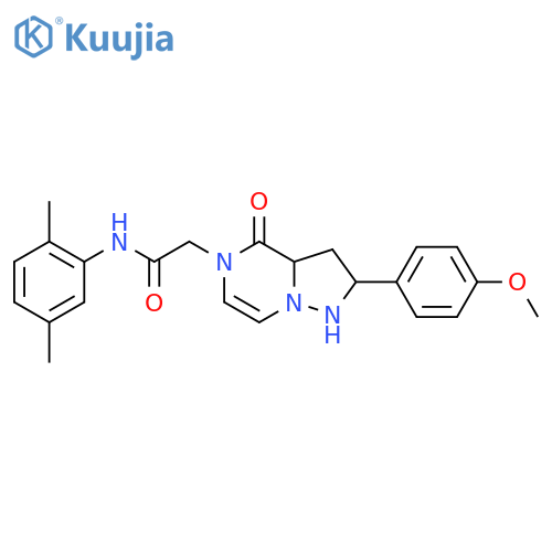 N-(2,5-dimethylphenyl)-2-2-(4-methoxyphenyl)-4-oxo-4H,5H-pyrazolo1,5-apyrazin-5-ylacetamide structure