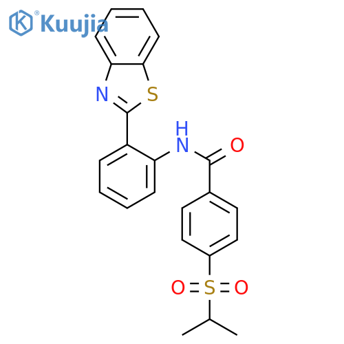 N-2-(1,3-benzothiazol-2-yl)phenyl-4-(propane-2-sulfonyl)benzamide structure