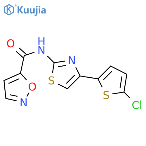 N-4-(5-chlorothiophen-2-yl)-1,3-thiazol-2-yl-1,2-oxazole-5-carboxamide structure