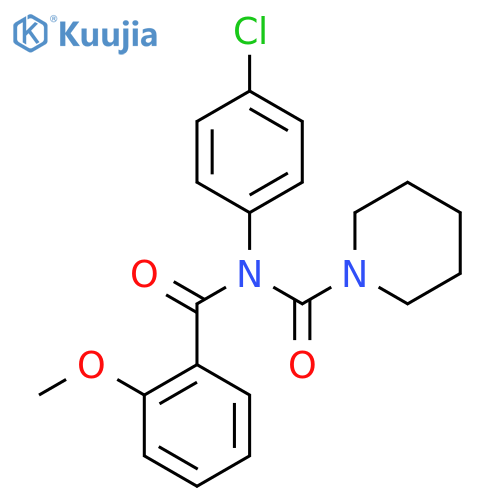 N-(4-chlorophenyl)-N-(2-methoxybenzoyl)piperidine-1-carboxamide structure