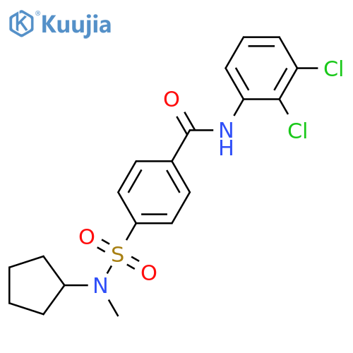 4-cyclopentyl(methyl)sulfamoyl-N-(2,3-dichlorophenyl)benzamide structure