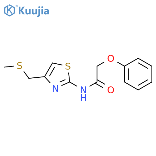 N-{4-(methylsulfanyl)methyl-1,3-thiazol-2-yl}-2-phenoxyacetamide structure
