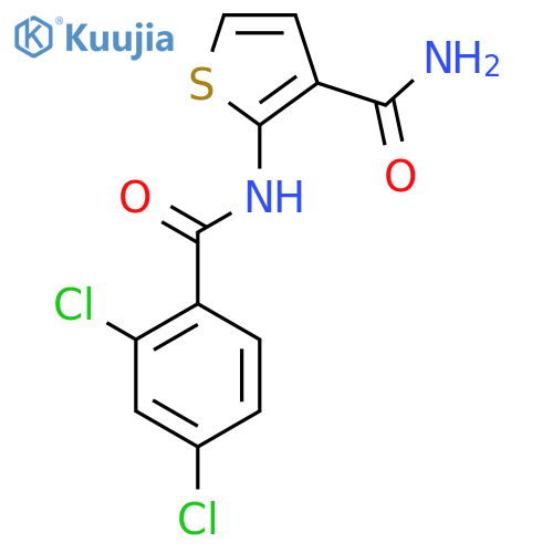 2-(2,4-dichlorobenzamido)thiophene-3-carboxamide structure
