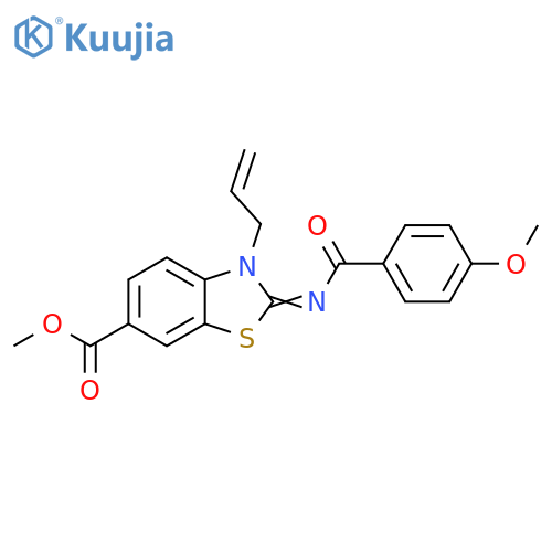 methyl (2Z)-2-(4-methoxybenzoyl)imino-3-(prop-2-en-1-yl)-2,3-dihydro-1,3-benzothiazole-6-carboxylate structure
