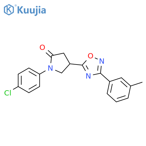 1-(4-chlorophenyl)-4-3-(3-methylphenyl)-1,2,4-oxadiazol-5-ylpyrrolidin-2-one structure