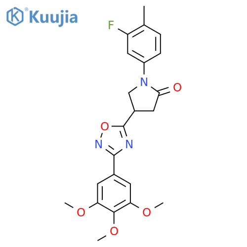 1-(3-fluoro-4-methylphenyl)-4-3-(3,4,5-trimethoxyphenyl)-1,2,4-oxadiazol-5-ylpyrrolidin-2-one structure