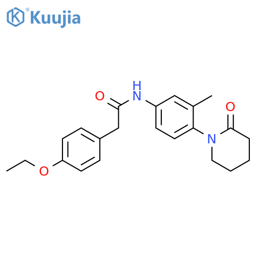 2-(4-ethoxyphenyl)-N-3-methyl-4-(2-oxopiperidin-1-yl)phenylacetamide structure