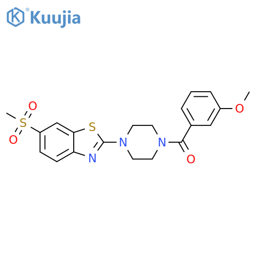 6-methanesulfonyl-2-4-(3-methoxybenzoyl)piperazin-1-yl-1,3-benzothiazole structure