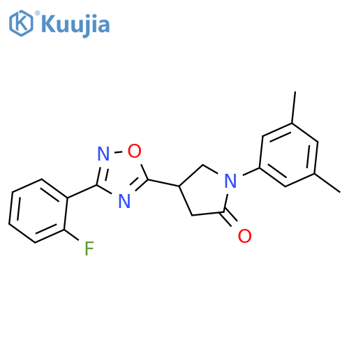 1-(3,5-dimethylphenyl)-4-3-(2-fluorophenyl)-1,2,4-oxadiazol-5-ylpyrrolidin-2-one structure