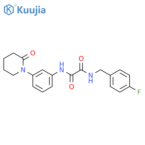 N'-(4-fluorophenyl)methyl-N-3-(2-oxopiperidin-1-yl)phenylethanediamide structure