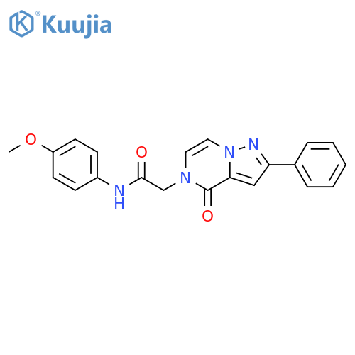 N-(4-methoxyphenyl)-2-{4-oxo-2-phenyl-4H,5H-pyrazolo1,5-apyrazin-5-yl}acetamide structure