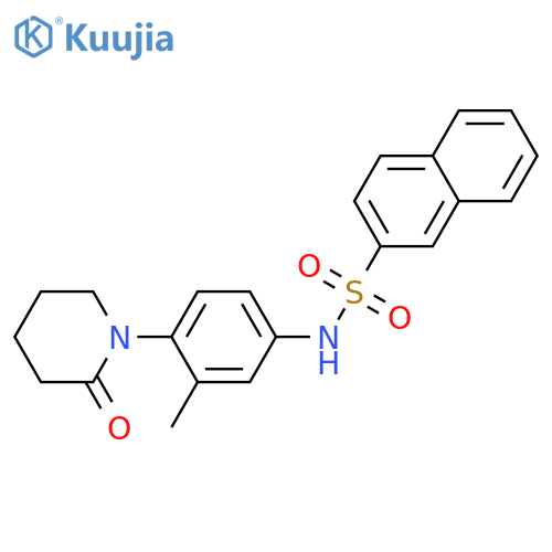 N-3-methyl-4-(2-oxopiperidin-1-yl)phenylnaphthalene-2-sulfonamide structure