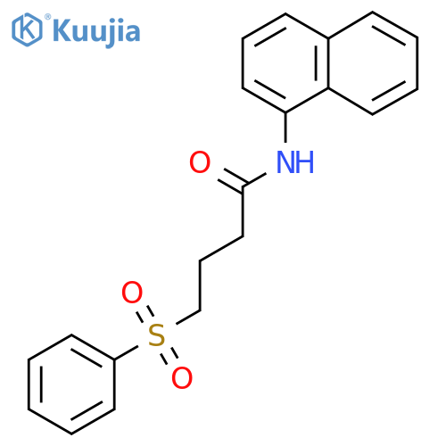 4-(benzenesulfonyl)-N-(naphthalen-1-yl)butanamide structure