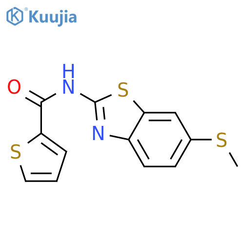 N-6-(methylsulfanyl)-1,3-benzothiazol-2-ylthiophene-2-carboxamide structure