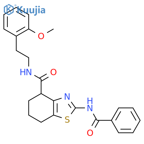 2-benzamido-N-2-(2-methoxyphenyl)ethyl-4,5,6,7-tetrahydro-1,3-benzothiazole-4-carboxamide structure