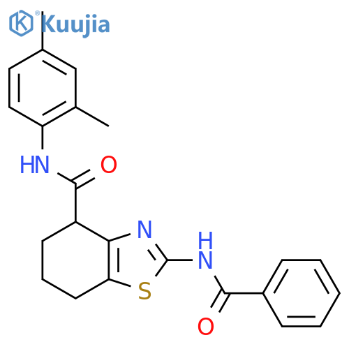 2-benzamido-N-(2,4-dimethylphenyl)-4,5,6,7-tetrahydro-1,3-benzothiazole-4-carboxamide structure