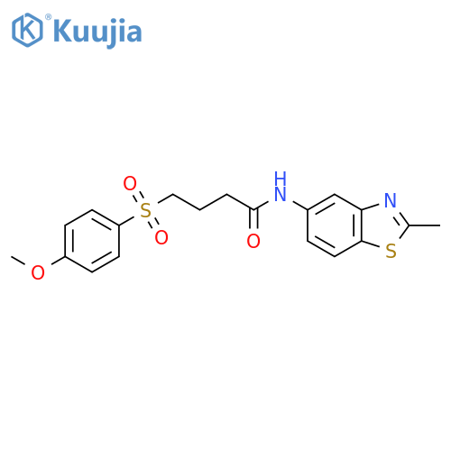 4-(4-methoxybenzenesulfonyl)-N-(2-methyl-1,3-benzothiazol-5-yl)butanamide structure