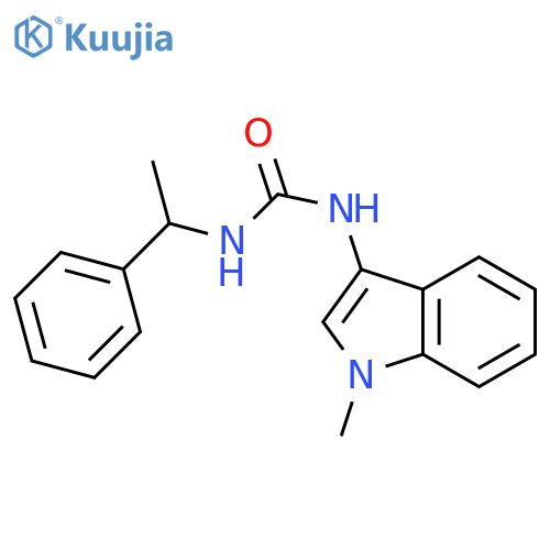 3-(1-methyl-1H-indol-3-yl)-1-(1-phenylethyl)urea structure