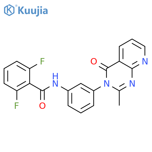 2,6-difluoro-N-(3-{2-methyl-4-oxo-3H,4H-pyrido2,3-dpyrimidin-3-yl}phenyl)benzamide structure